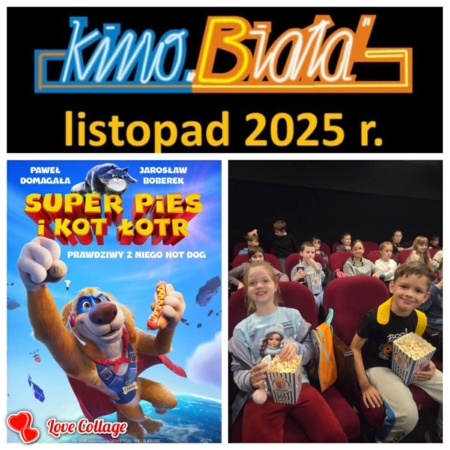 Uczniowie klas I - III w Kinie Biała...