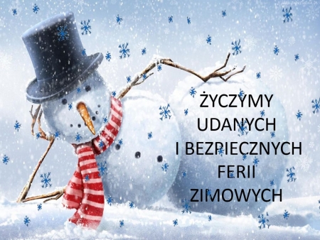Bezpieczne ferie zimowe...